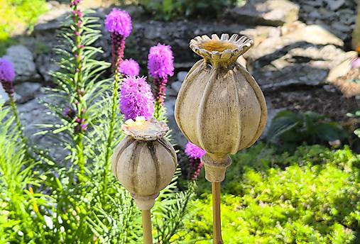 Dekorácie - Keramická makovica do záhrady - 17703440_