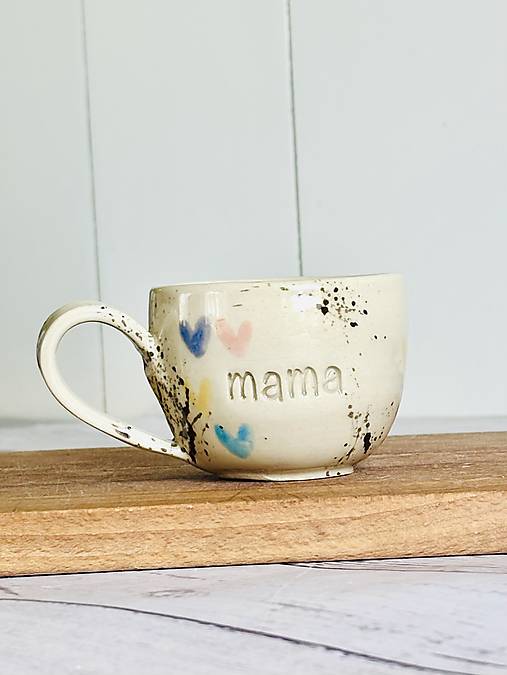 Srdiečka - šálka espresso mama (100ml, s uškom)