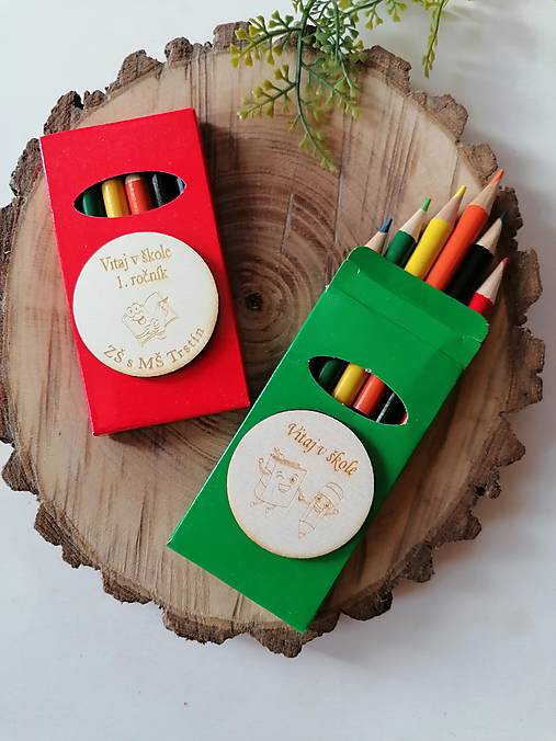 Tabuľky - Balenie farebnych ceruziek s menovkou _Prváčikí  - 17703463_