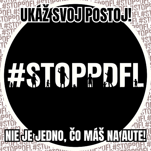 5 ks nálepiek na auto #stoppdfl