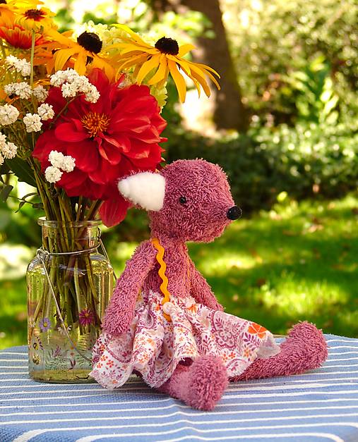 Hračky - ružová slečna "Pupy" v sukničke z mušelínu - 17706027_