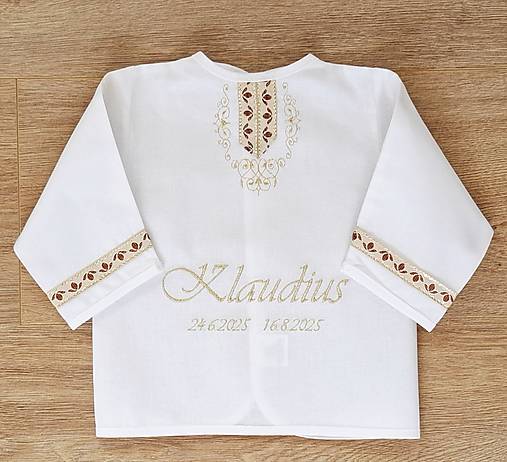 Detské oblečenie - Košieľka na krst - 17707195_