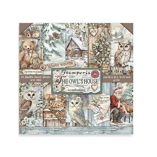 Papier - Stamperia Scrapbook papier The Owl's House 8x8 - 17707586_