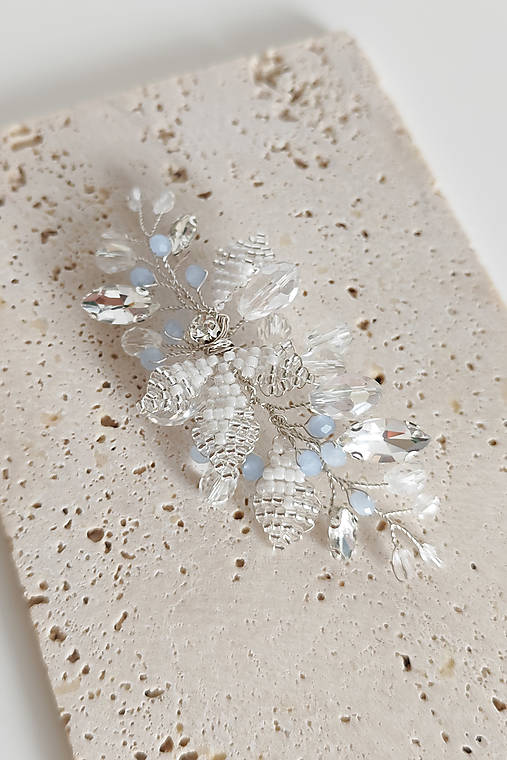 Svadobný hrebienok/aplikácia do vlasov (Aplikácia 9x4 cm)