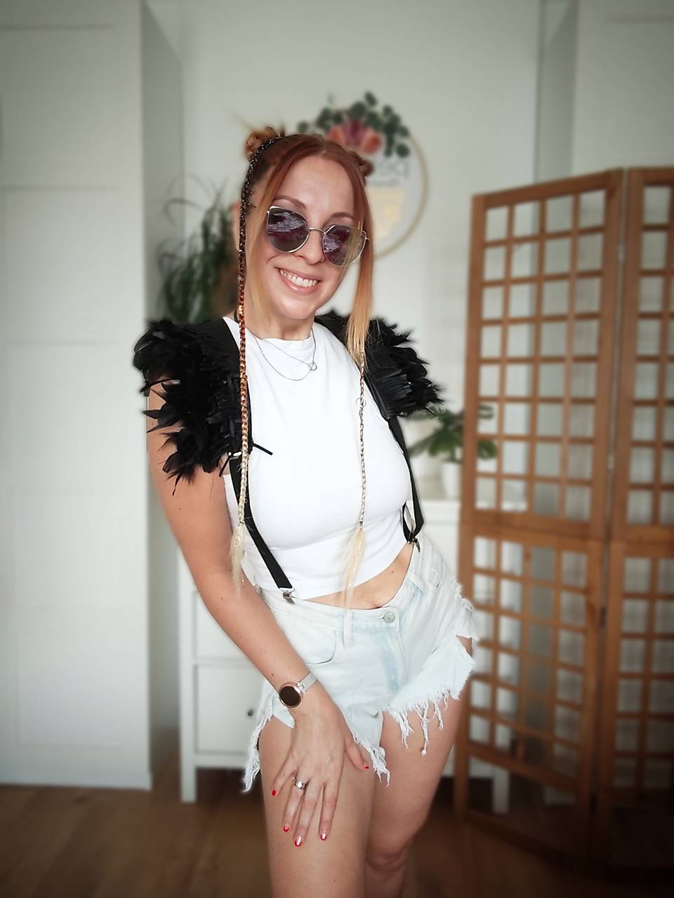 Festivalové traky s perím