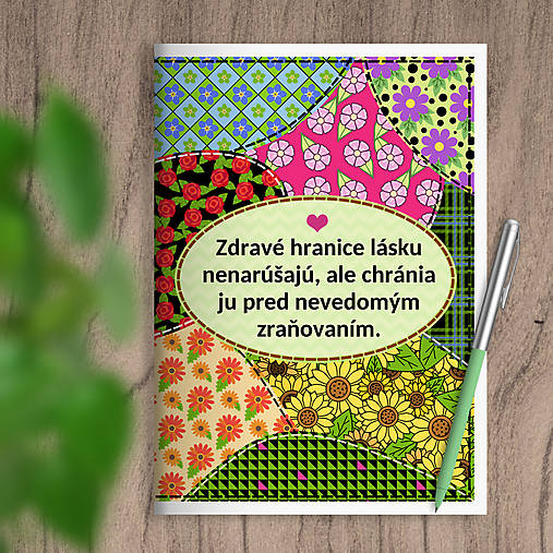 Papiernictvo - Floral sewing zápisník hranice (with leaves) (mix) - 17706168_