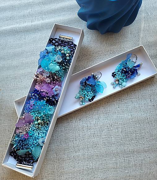Sady šperkov - súprava 3D v modrom - 17707911_