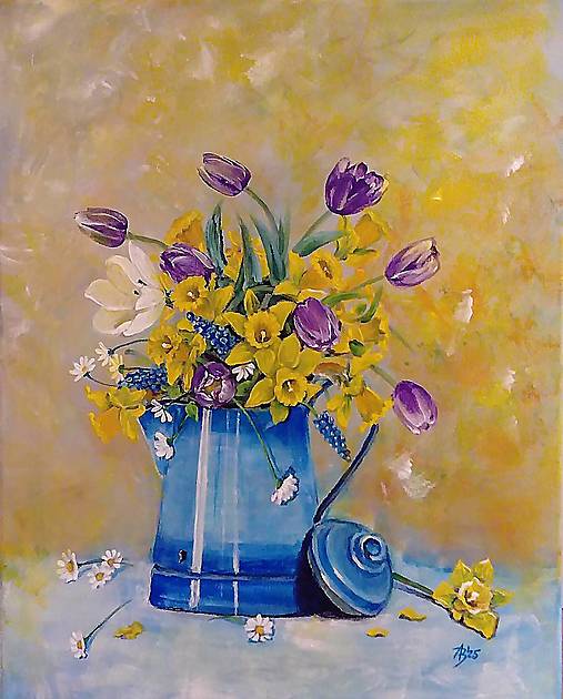 Obrazy - Jarná kytička - 17708124_