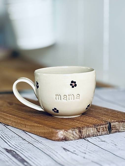Kvet - šálka cappuccino  mama (200ml, s uškom)
