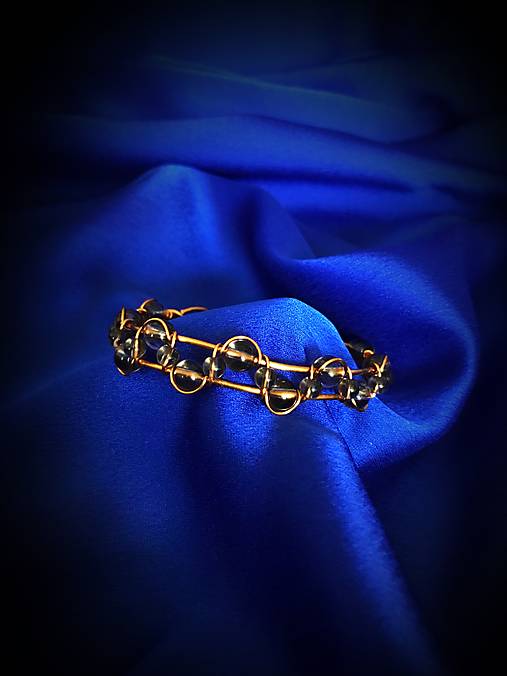 Náramky - medený náramok so záhnedou - 17708442_