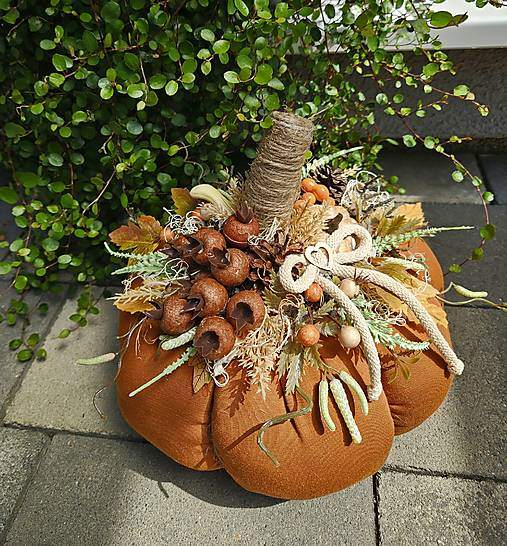 Dekorácie - Jesenná tekvica - 17708334_