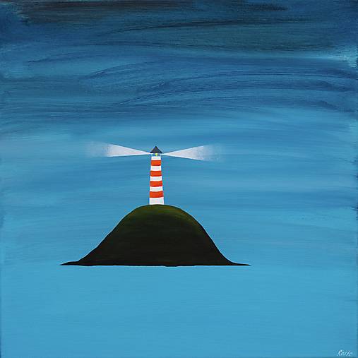 Osamelý maják, Giclée art print 30x36