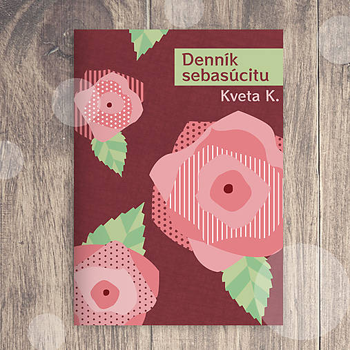 Papiernictvo - Denník sebasúcitu floral with leaves (ruže (svetlo lososová + hrdzavá)) - 17708032_