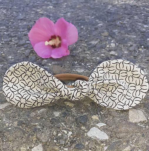 Ozdoby do vlasov - Gumička s mašlou upcyklovaná - 17710370_