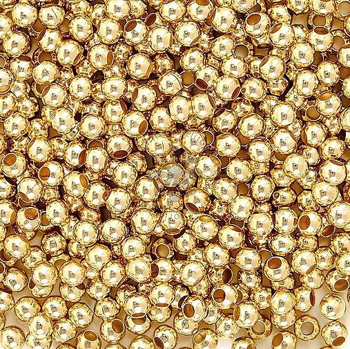 Korálky - (4056) Kovové korálky, 4 mm - 50 ks - 17712723_