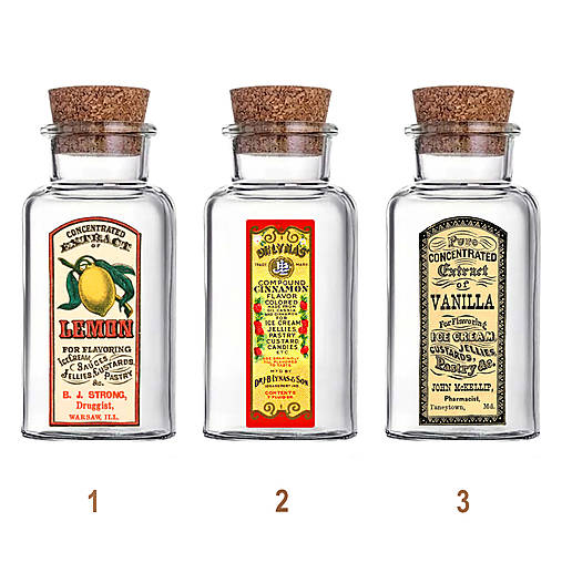 Nádoby - Dekoračné sklenené fľaše s vintage etiketou - 18 - 17712213_