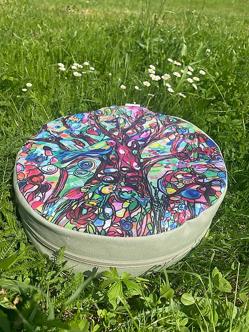 Úžitkový textil - Strom vtákov - autorský meditačný podsedák LIMITKA - 17714087_