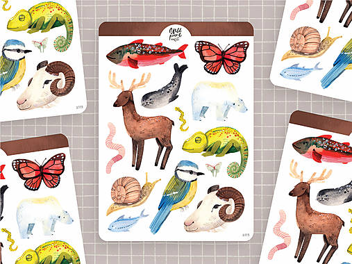 Papier - Samolepky "zvieratká"  - 17714977_