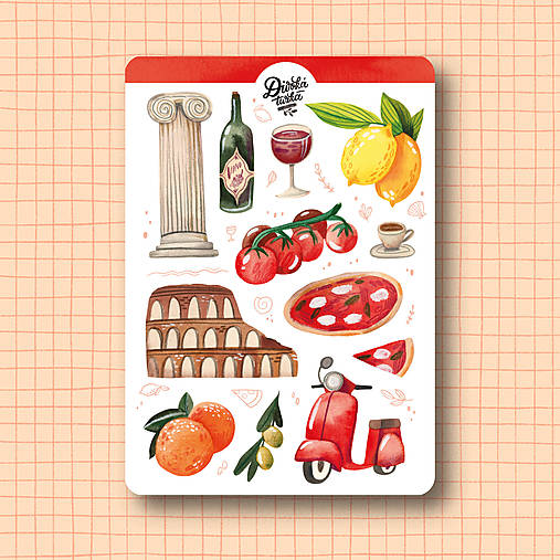 Papier - Samolepky "Taliansko"  - 17714988_