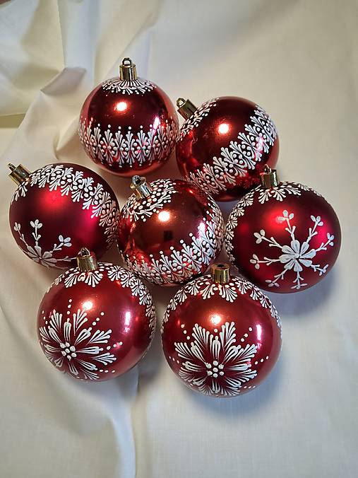 Dekorácie - Vianočné gule zdobené voskom - 17715337_