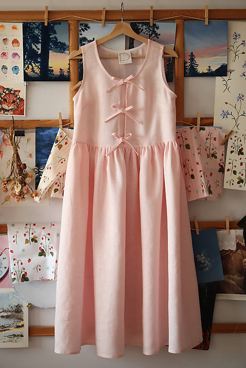 Šaty - Šaty Iris s mašličkami - 17716987_