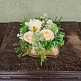 Dekorácie - Dušičky - marhuľová ikebana na hrob v tvare srdca č.121 - dekorácia - 17717812_