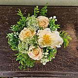 Dekorácie - Dušičky - marhuľová ikebana na hrob v tvare srdca č.121 - dekorácia - 17717813_