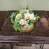 Dekorácie - Dušičky - marhuľová ikebana na hrob v tvare srdca č.121 - dekorácia - 17717814_