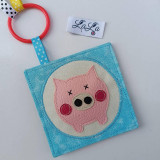 Hračky - Pískacie prasiatko - quiet book kartička - 17718464_