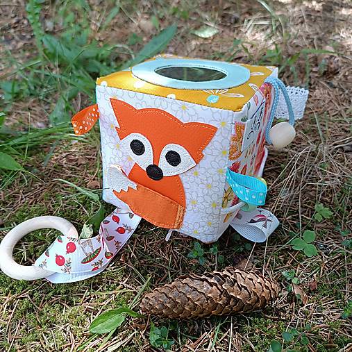 Hračky - Líška - didaktická kocka - 17718435_