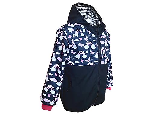 Detské oblečenie - Softshell bunda jarná Dúha - 17718008_