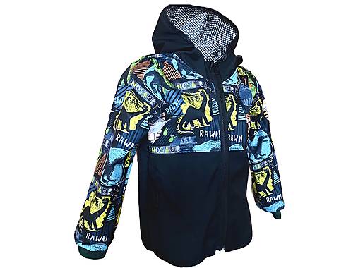 Detské oblečenie - Softshell bunda jarná Dino - 17718018_