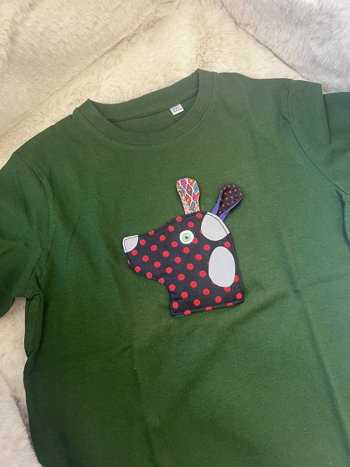 Pískacie a reflexné tričko - krátky rukáv (134)