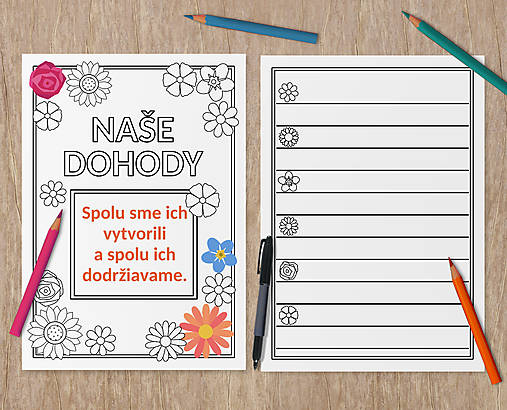 Hračky - Dohody triedy floral na dotvorenie - 17718238_