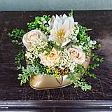 Dekorácie - Dušičky - marhuľová ikebana na hrob v tvare srdca č.122 - dekorácia - 17718851_