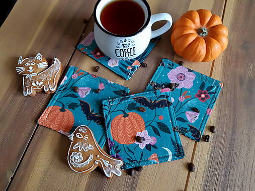 Úžitkový textil - Podkafíčka, prostírání - dýňový podzim - 17718908_