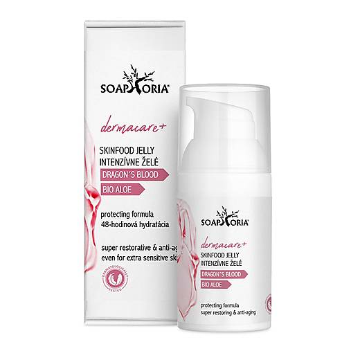 Pleťová kozmetika - DERMACARE+ Dragon´s Blood Skinfood Jelly superhydratačné želé: ochrana, regenerácia, osvieženie pleti - 17720965_