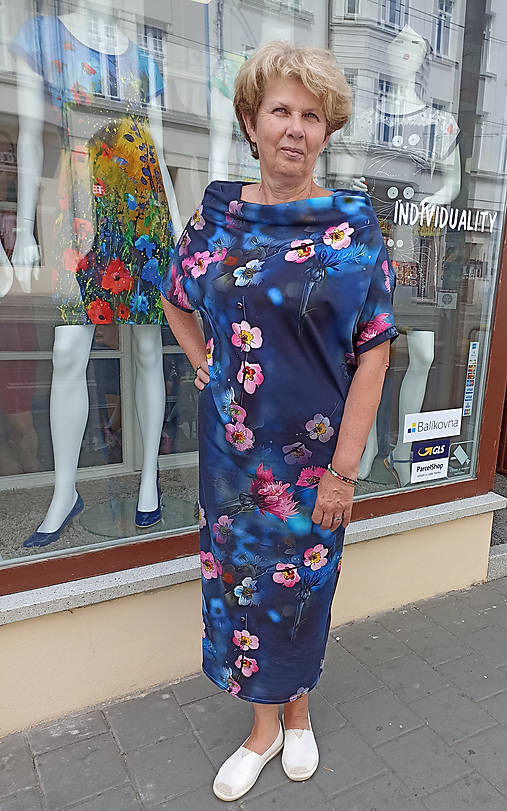 Šaty - Dlouhé šaty - 3D květy, vel. L ~ LETNÍ VÝPRODEJ ~ - 17720936_