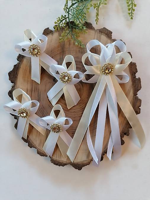 Svadobné pierka - 398. Pierka so zlatým alebo striebornym väčším šperkom  - 17721110_