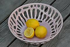 Nádoby - Keramická mísa růžová - 17722507_