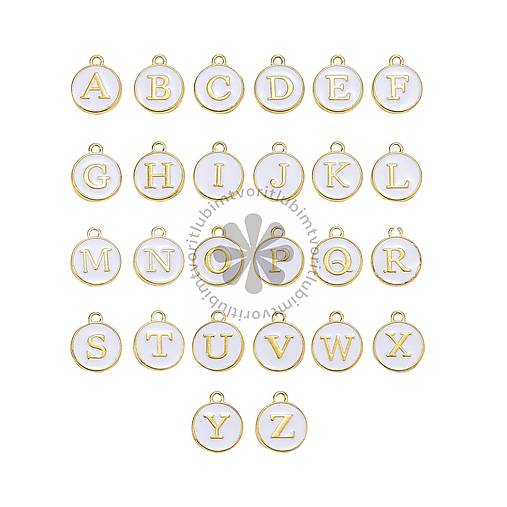 Komponenty - (7010) Prívesky s písmenkami, celá abeceda, 15x12 mm - 1 balenie (26 ks) - 17723698_