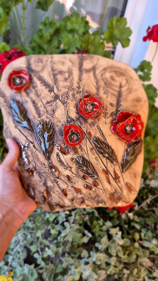 Dekorácie - Keramický obraz na zavesenie  MAKY - 17723738_