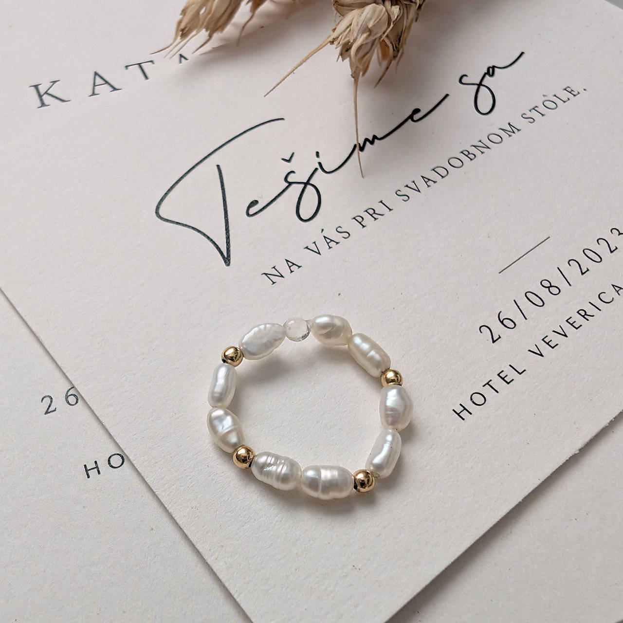 Perlový prstienok La Perla Viva – minimalistická elegancia