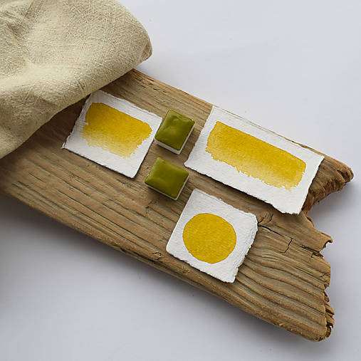 Farby-laky - Ručne vyrobená akvarelová farba- Prvosienka - 17725111_