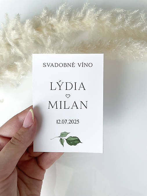 Úložné priestory & Organizácia - Svadobné nálepky na víno 104 - 17723453_