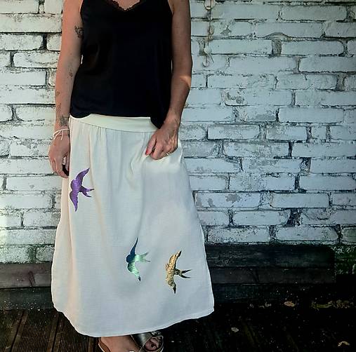 Sukně vanila - mušelín