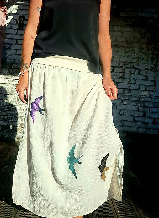 Sukně vanila - mušelín