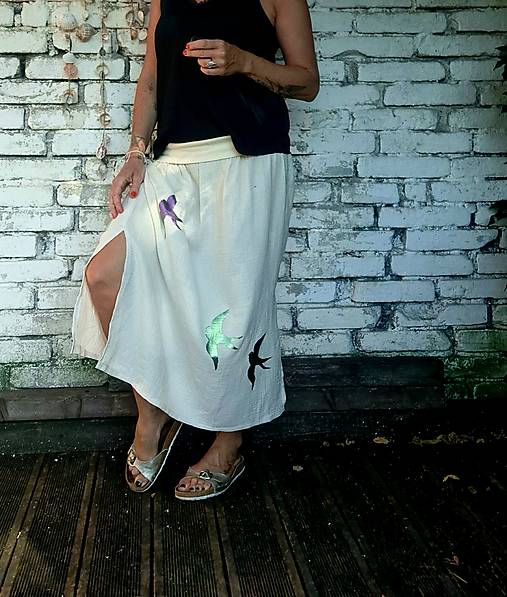 Sukně vanila - mušelín