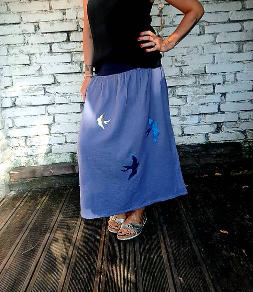 Sukně  bluebarry - mušelín