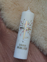 Sviečky - palmová sviečka na krst Fiorenza - 17725622_